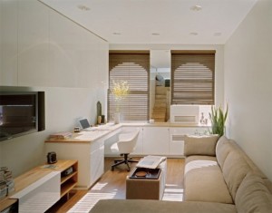 Спокойный дизайн интерьера в маленькой квартире