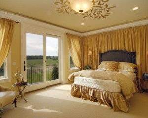 Дизайн золотой спальни