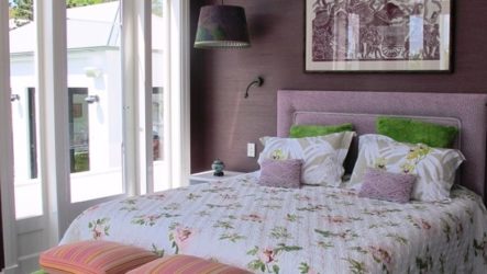 Лиловая спальня – дизайн интерьера смелых людей