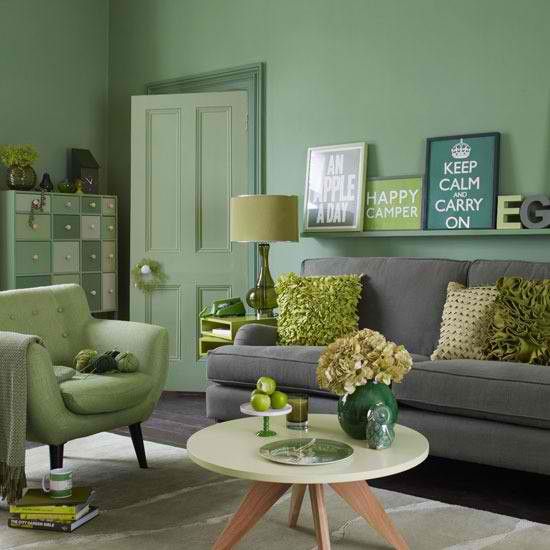 Сочетание цветов в интерьере с зеленым оттенком: 20 стильных идей