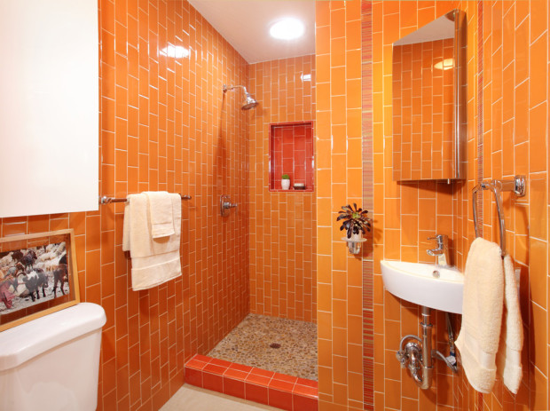 оранжевая ванная