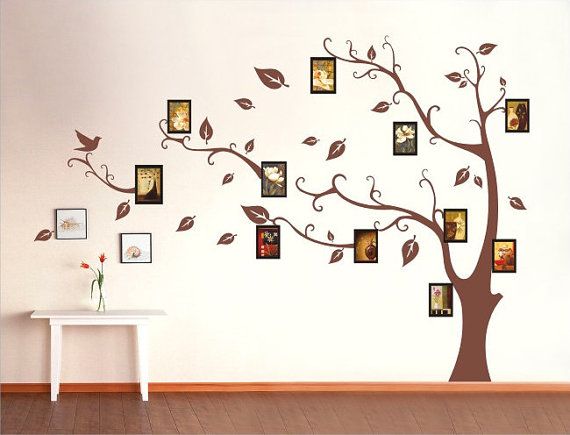 Рисунок дерева на стене: как сделать, фото интерьера