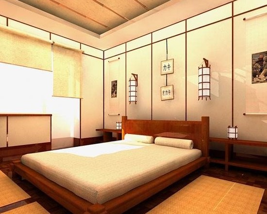 спальня в азиатском стиле