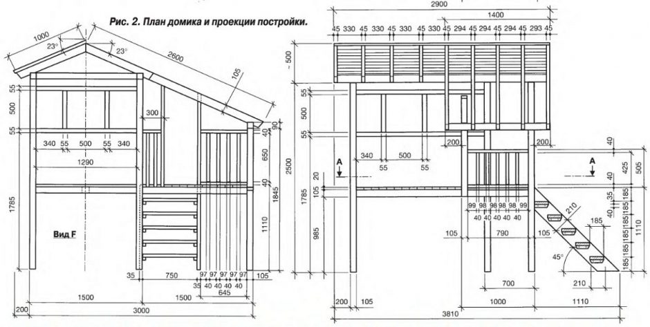 Схема детского домика