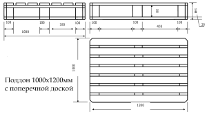 Европоддон размеры чертеж