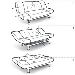 Механизм трансформации для дивана клик кляк