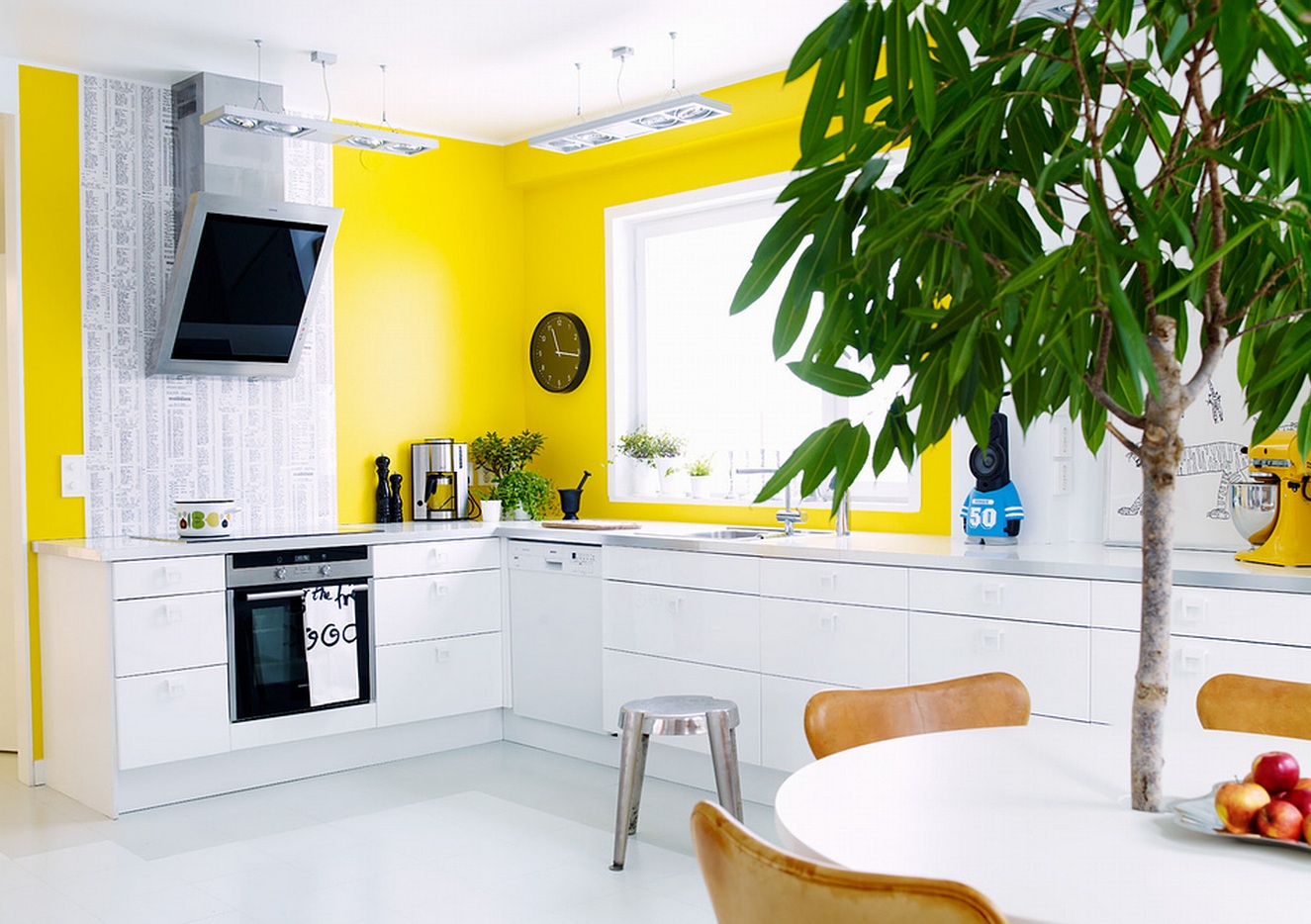 Стены на кухне фото дизайн цвет