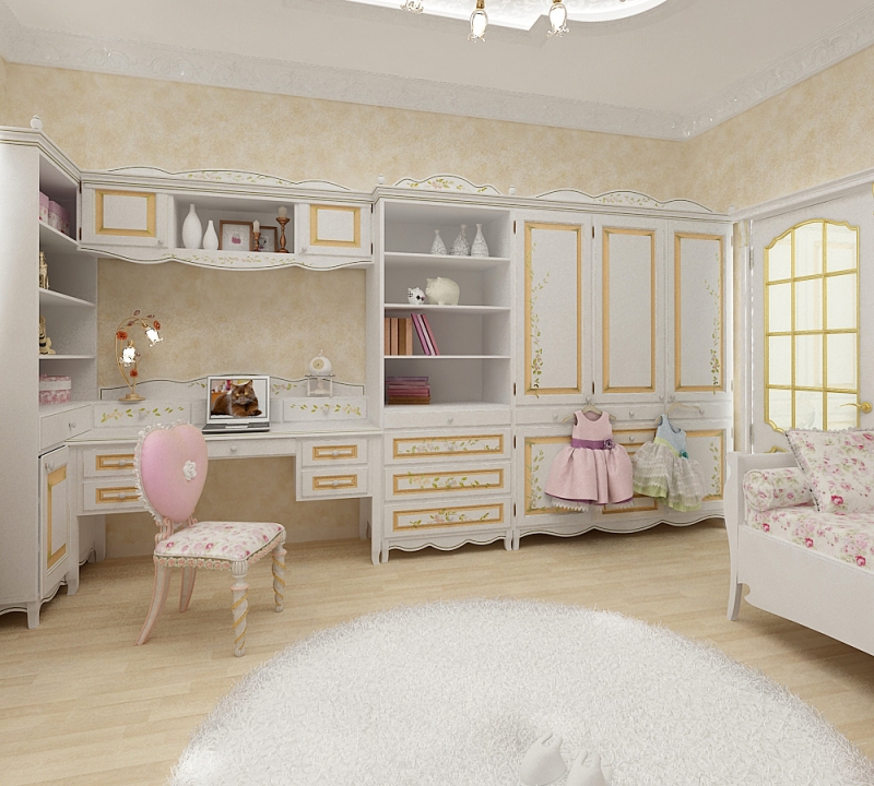 Оформление комнаты для маленькой девочки