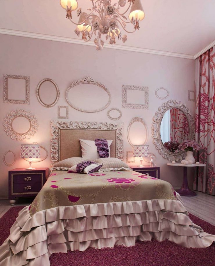 Оформляем супружескую спальню в лиловом цвете