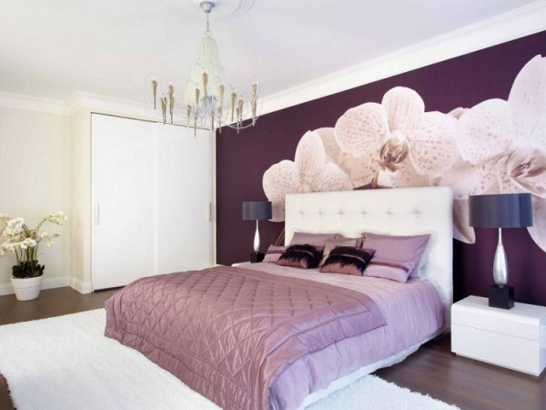 Оформляем супружескую спальню в лиловом цвете