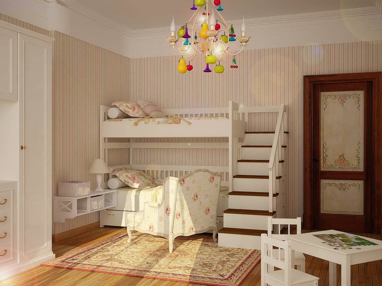 детские комнаты для девочек в стиле прованс в